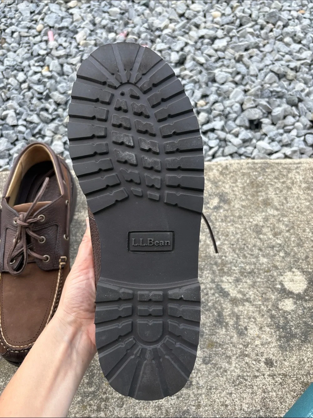 L. L. Bean Men's Brown Two-Tone Leather & Suede Boat Shoes